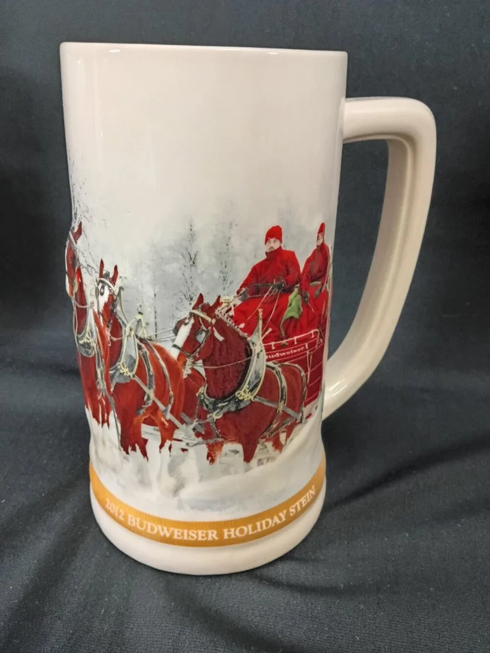2012 Budweiser Winter Wonderland Clydesdale Holiday Stein Box COA